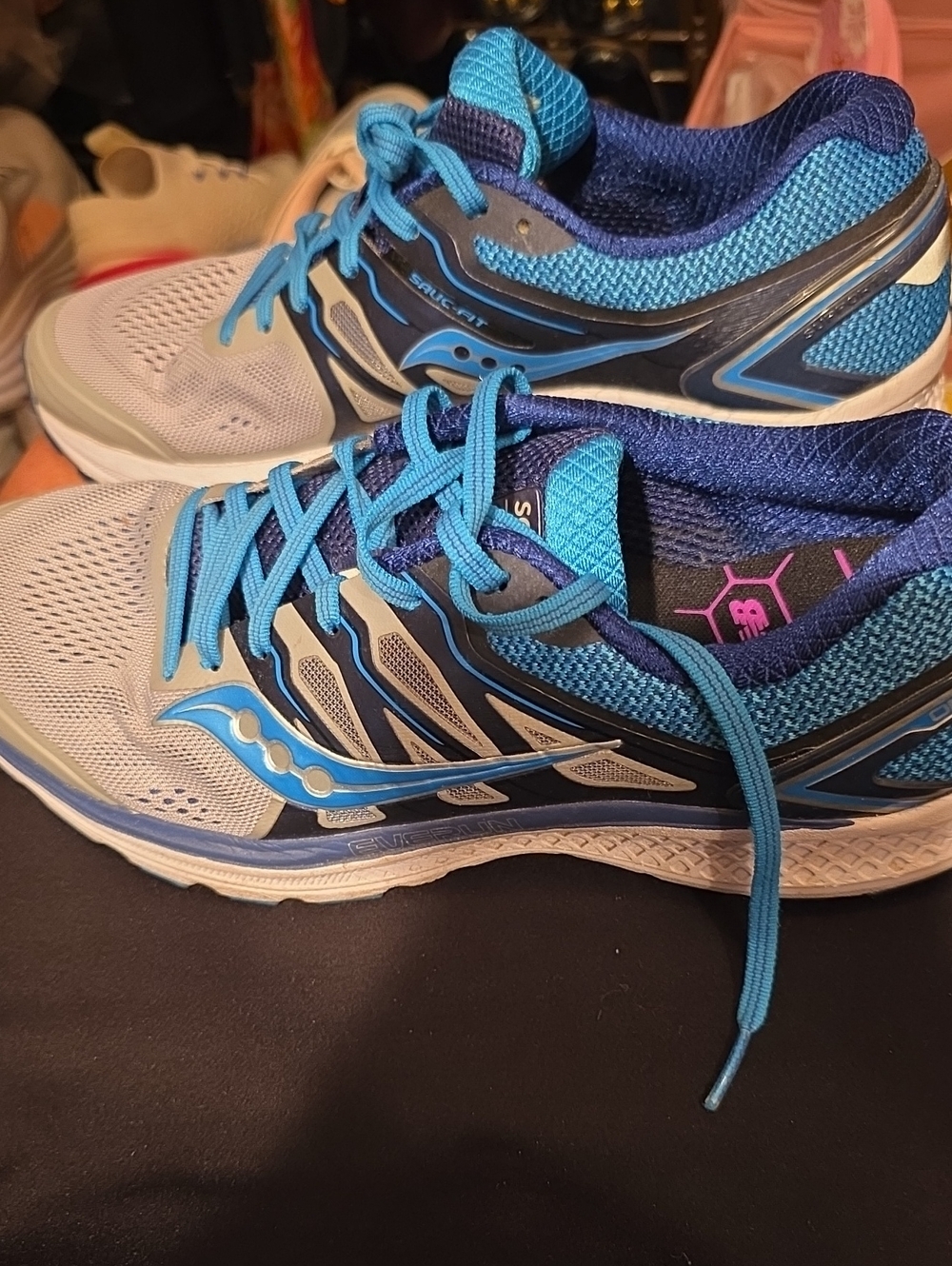 Saucony Women’s Light Blue and Navy Athletic Running Shoes